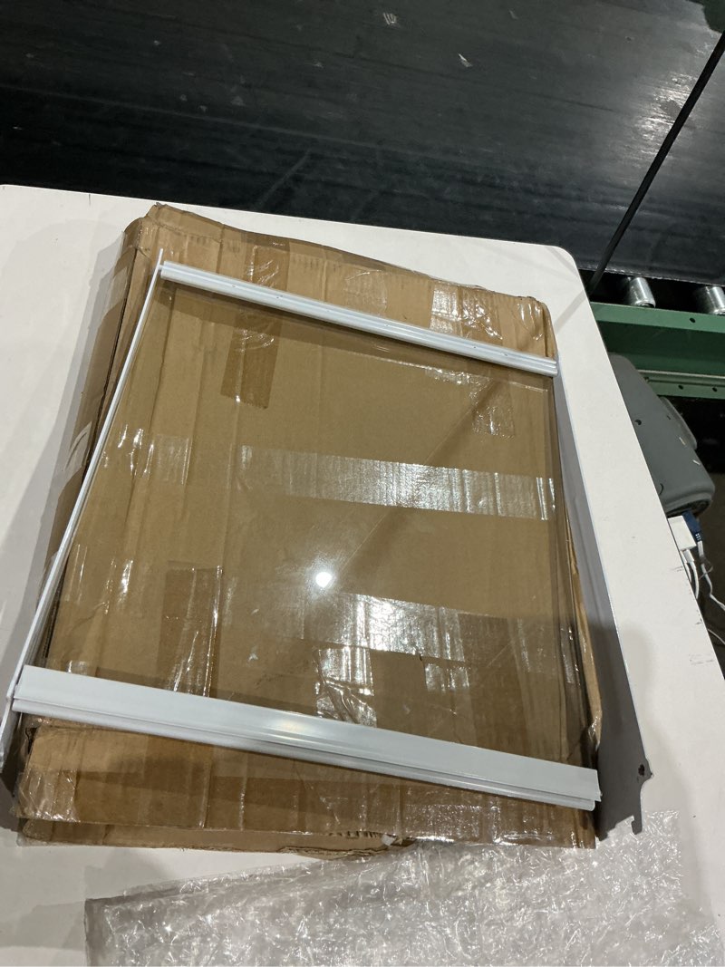 Condition photo showing As Is for shelf assembly for a refrigerator