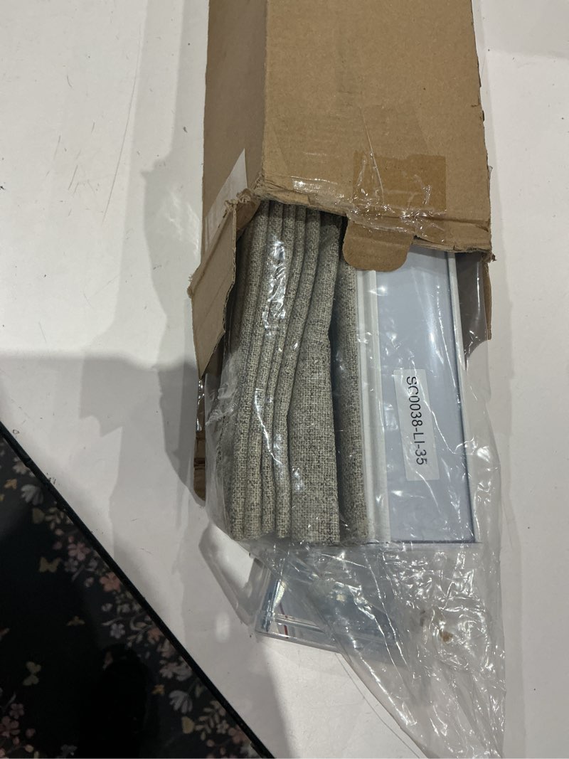 Condition photo showing Good Condition for joydeco cordless roman shades, linen fabric window blinds, thermal insulated blackout blinds, room darkening shades for indoor windows, easy to install, 35" w×75" h, linen linen 35"w x 75"h