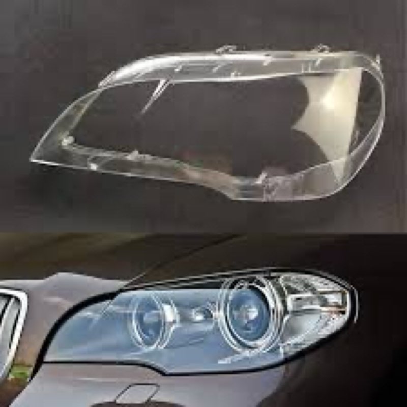 SKOUIO Driver Left Side Clear Car Front Headlight Lens Cover Headlamp PC Shell Replacement for BMW X