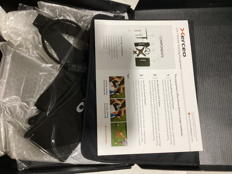 Condition photo showing New/Like New for 3 in 1 soccer training aid, inground soccer kick touch trainer, hands free soccer kick trainer and handle soccer kick trainer for kids(fits ball size 4 and 5)