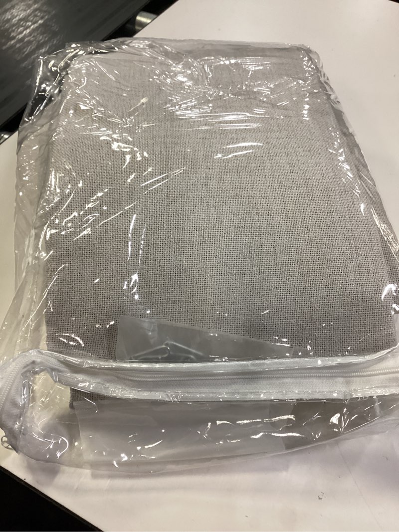 Condition photo showing New/Like New for miulee 100% blackout linen curtains for bedroom, ivory solid luxury decor thermal insulation room darkening drapes for living room nursery back tab rod pocket 42 x 84 inches, 2 panels ivory 42"w x 84"l (pack of 2)