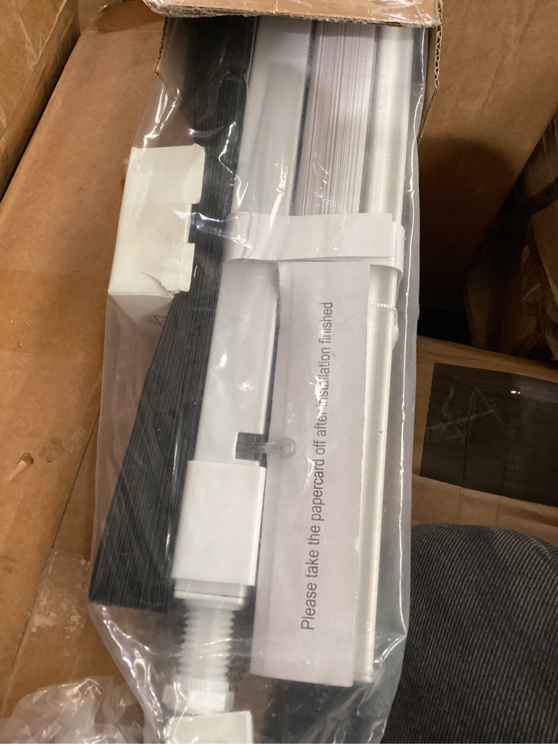 Condition photo showing New/Like New for lazblinds no tools no drill cordless 1" vinyl mini blinds, 100% blackout blinds for indoor windows, room darkening privacy window blinds and shades for interior, 36" w x 48" h, white white 36" w x 48" h
