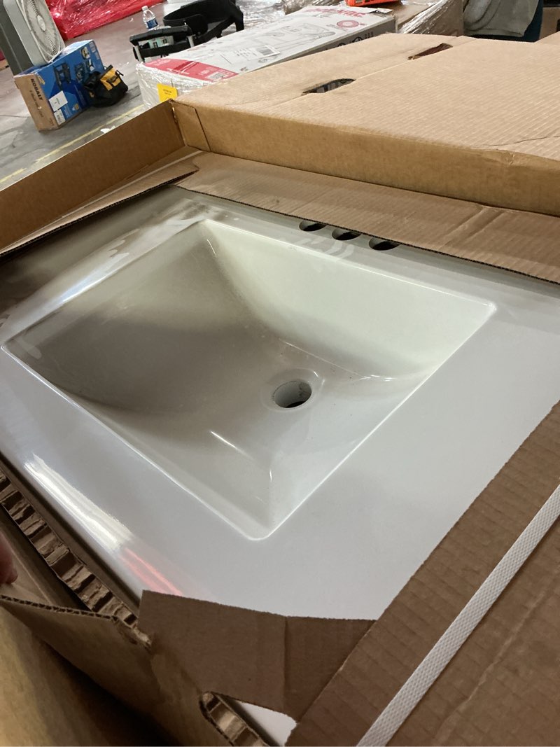 Condition photo showing As Is for Style Selections Kirkman 30-in bathroom vanity