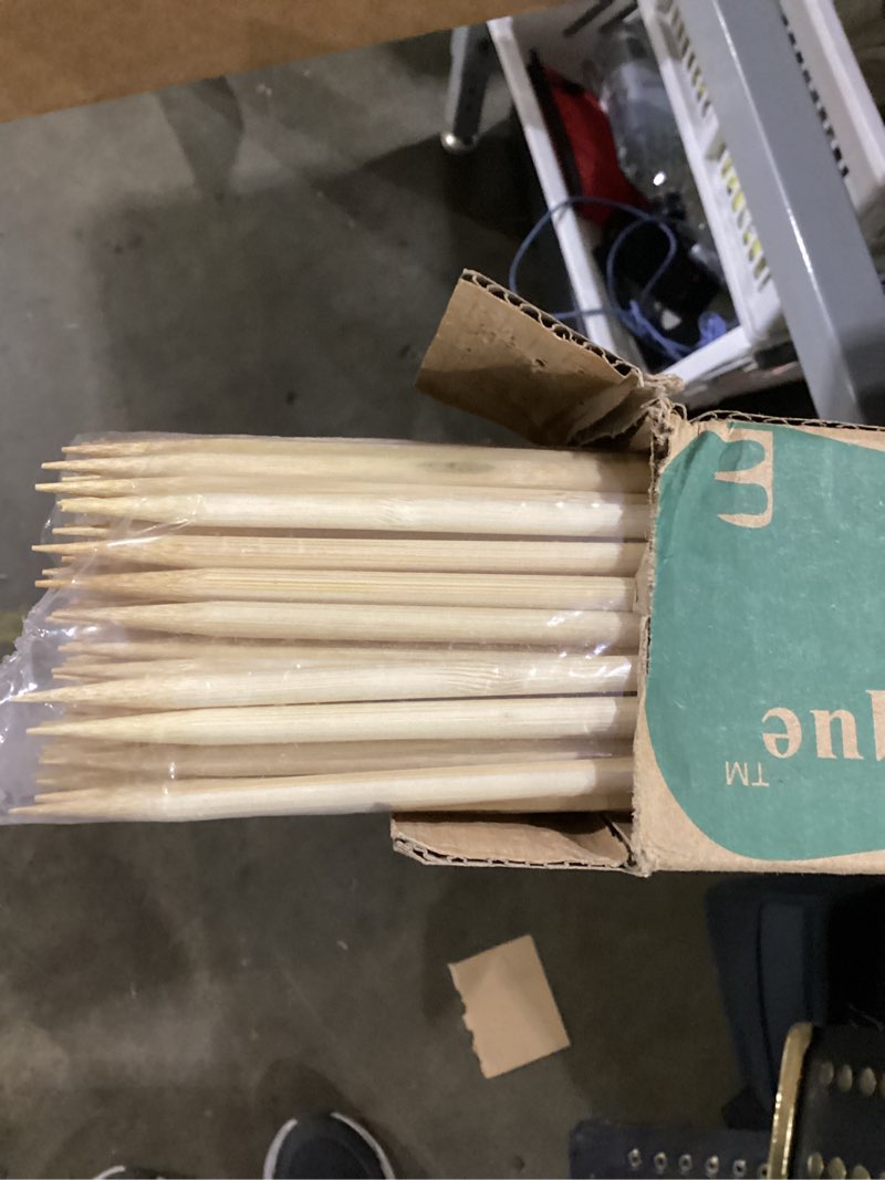 Condition photo showing Good Condition for 100pcs 36 inch bamboo skewers for marshmallows,s'mores,fire pit,bbq,kabob,grilling, camping.more size choices 6"/8"/10"/12"/36"