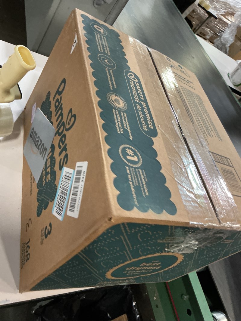 Condition photo showing New/Like New for Pampers Swaddlers Diapers, Size 3 (13-26 lbs), 168 Count, Absorbent, Keeps Baby Dry and Comfortable, Skin Safe Disposable Baby Diaper Size 3 168