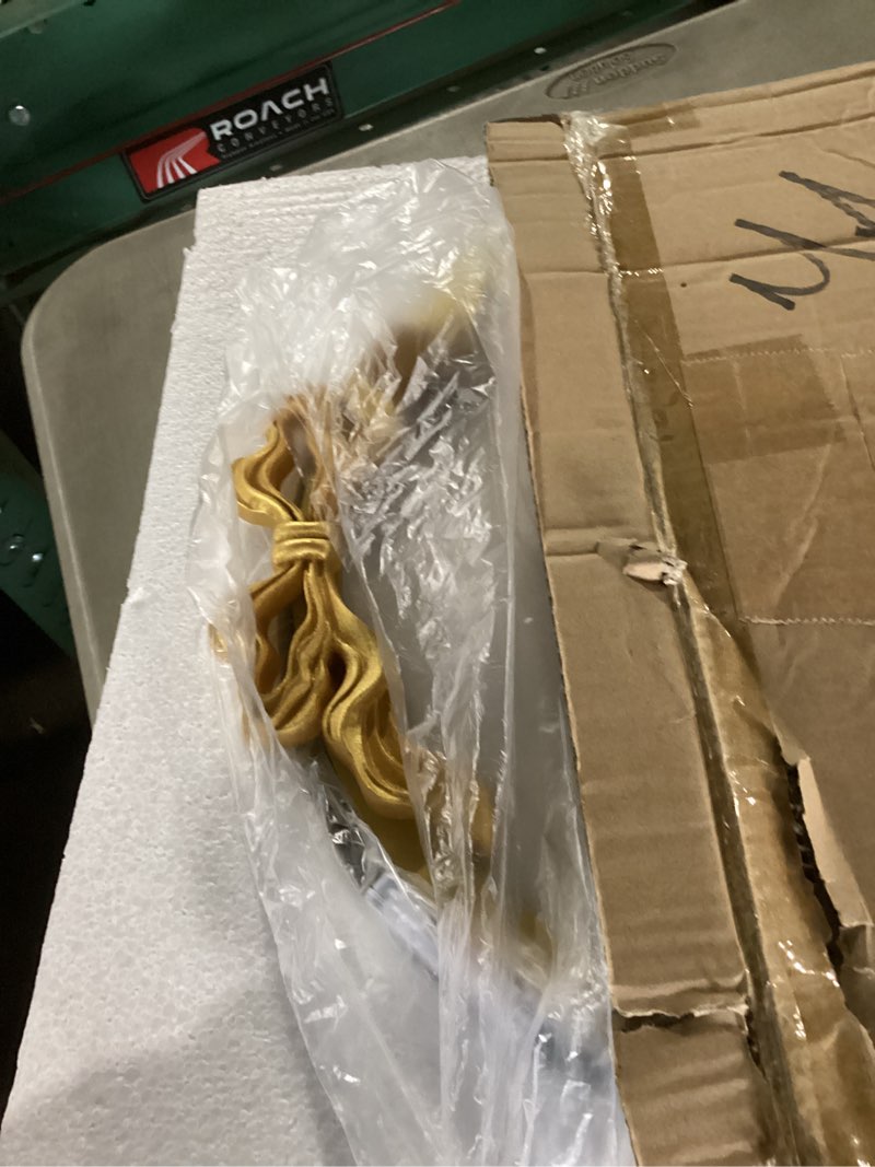 Condition photo showing New/Like New for Vintage Arched Linen Cork Board with Gold Bow Knot 21"x 16" Decorative Bulletin Board Iron Frame Large Pin Corkboard for Notes Photos Reminders Elegant Corkboard for Wall Home Office Decor