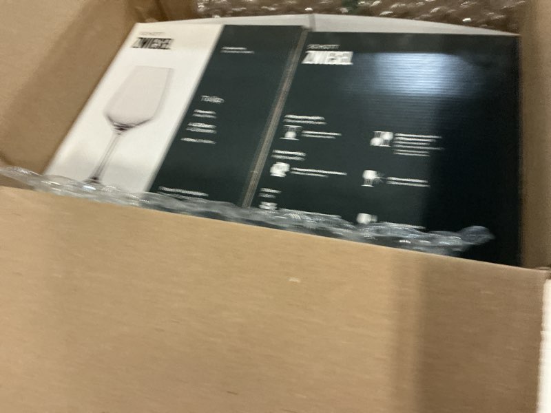 Condition photo showing New/Like New for eater x zwiesel fortessa host crystal glass, 17 ounce red wine (set of 8), clear 17 oz. red wine (set of 8) clear