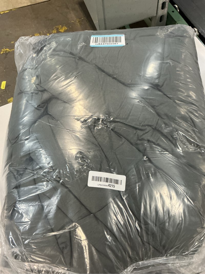 Condition photo showing Good Condition for goose feather down comforter king size,100% organic cotton duvet insert,all-season luxury duvet insert with baffle box design, 750+fill power hotel collection bedding comforter king(106x90inches) grey