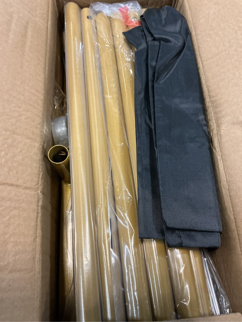 Condition photo showing New/Like New for metal arch backdrop stand 7.2ft gold wedding balloon arched backdrop stand square arch frame for birthday valentines day party bridal baby shower ceremony decoration 7.2ft stand