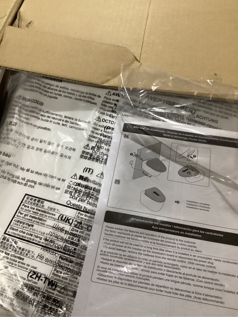 Condition photo showing Good Condition for toto washlet s5 electronic bidet toilet seat with instantaneous water heating, premist and ewater+ wand cleaning, elongated, cotton white - sw3446#01 cotton white elongated contemporary lid