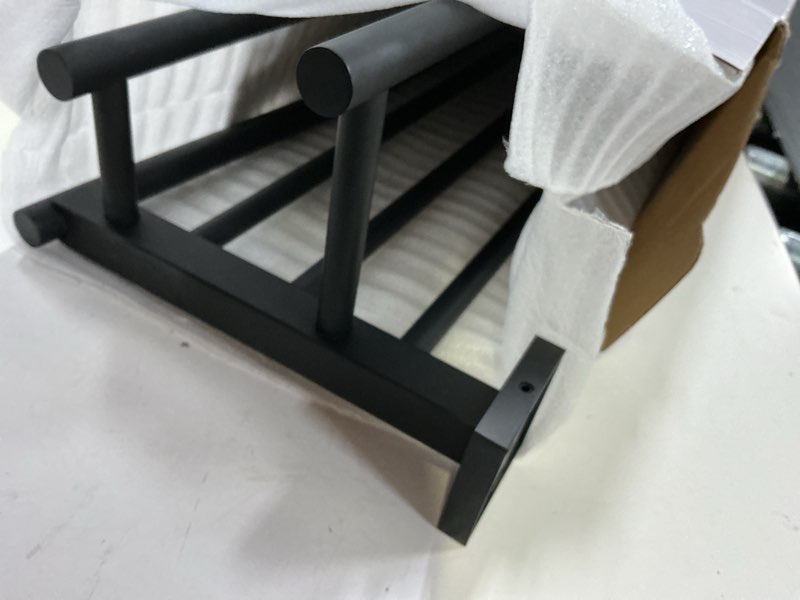 Condition photo showing New/Like New for alise double towel rack for bathroom wall mounted,24 inch bathroom tower holder black towel rack with double towel bars,sus304 stainless steel towel bar towel rack with shelf,matte black matte black 600mm/24-inch(double bars)