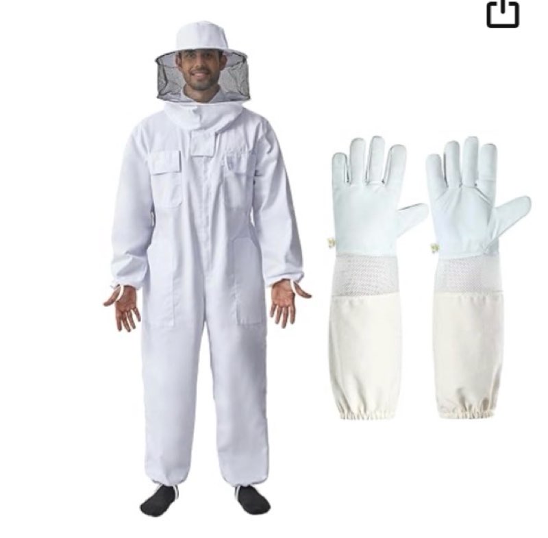 Professional Bee Suits for Men & Women with Round Veil, Beekeeping Suit with Ventilated Glove, Beeke