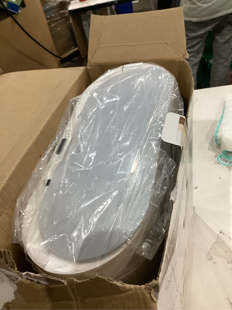 Condition photo showing Good Condition for ELPHECO 2 Pack Bathroom Motion Sensor Trash can 2.5 Gallon + 2 Gallon Automatic Garbage Can Bathroom Decor, Slim Plastic Smart Trash Bin with Lid, Garbage can for Kitchen, Office, White, 2 Pack 2 + 2.5 Gallon