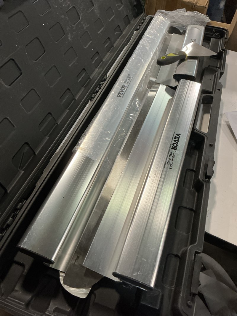 Condition photo showing As Is for dbsnzgdtzb5p39z0lv0 vevor drywall skimming blade set, 10/16/24/32/40 in skimming blades + 34-81.6 in extension handle pole, stainless steel knife professional skim coat tools, for gyprock/wallboard/plasterboard
