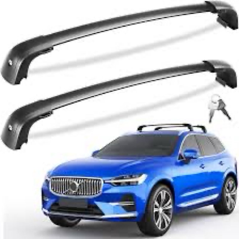 Tuyoung Roof Rack Cross Bars Compatible with Volvo XC60 XC-60 2018-2025, 220lbs Lockable Heavy Duty 