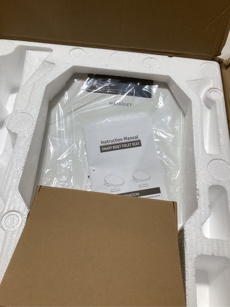 Condition photo showing New/Like New for Toilet Bidet Seat, Instant Warm Water, Self-Cleaning Nozzle, Multiple Spraying Modes, Electric Heated Seat, Warm Air Drying, Soft Closed Lid, Display Screen, Requires Electricity, Elongated Oval