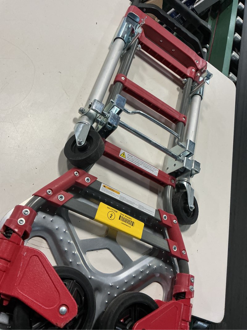 Condition photo showing Good Condition for milwaukee 150-lb capacity 4 -wheel multiple colors/finishes aluminum convertible hand truck 3715299 