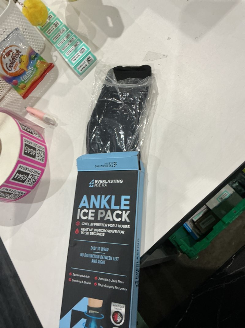 Condition photo showing Good Condition for ankle compression sleeve for achilles tendonitis relief, ankle ice pack wrap, foot brace sprained ankle support for women and men, freeze cold packs for plantar fasciitis s-m