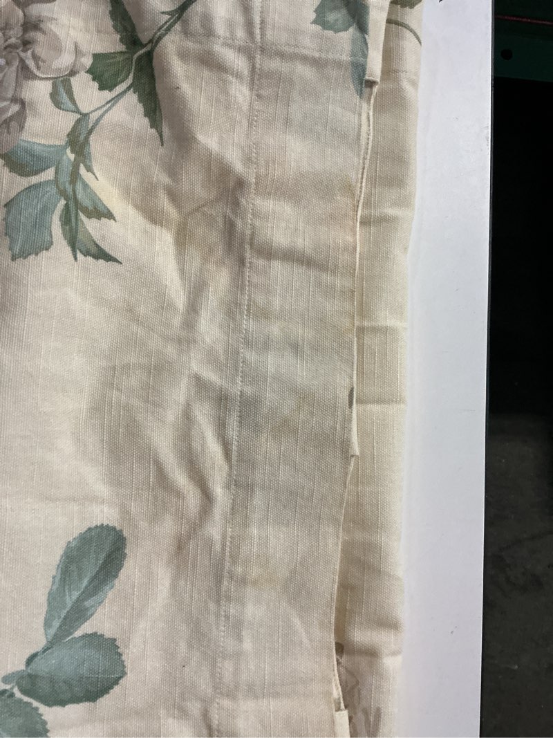 Condition photo showing As Is for maison d' hermine curtains for living room 100% cotton 108 inch length one panel light filtering curtains for windows with rod and loop pockets (villette - dove grey, 50\" w x 108\" l) 019 - villette - dove grey 50\"w x 108\"l (pack of 1)