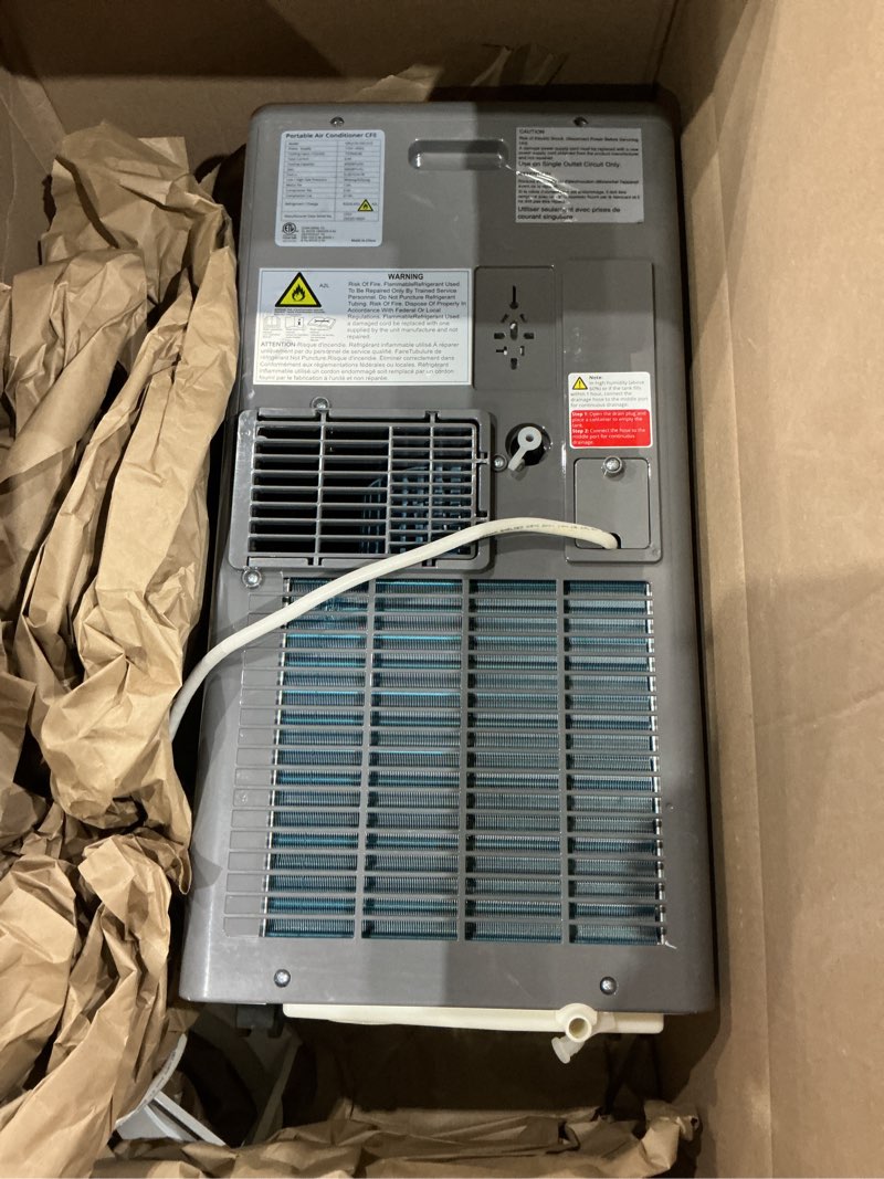 Condition photo showing Good Condition for garveehome 8,000 btu portable air conditioners with dehumidifier & fan, standing air conditioner cools up to 350 sq.ft., smart mode, remote, auto swing, 24h timer, include installation kits, grey
