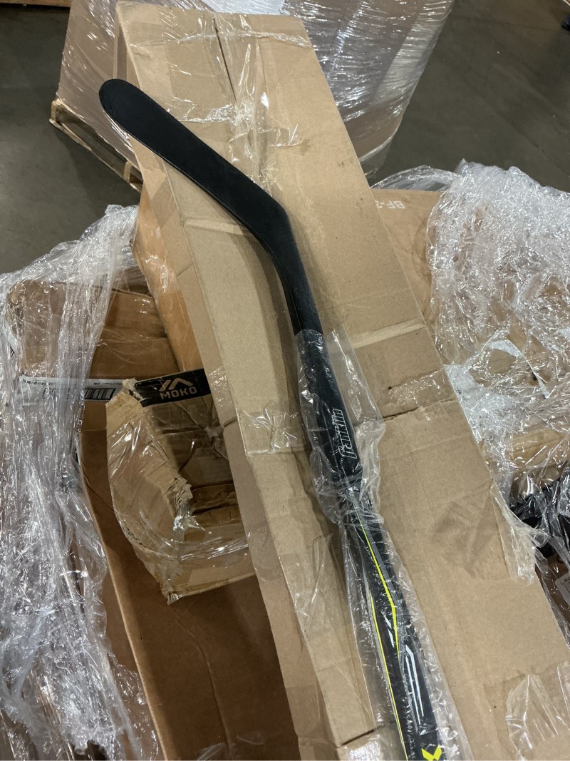 Condition photo showing Good Condition for Franklin Sports Street Hockey Sticks - Ambush Junior Street Hockey Stick - Wood and Fiberglass Shaft - ABS Blade - One Piece Stick - 46", 52", 58" Black/Yellow - Power 46" Left Shot