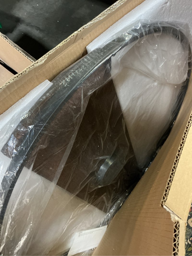 Condition photo showing Good Condition for Large Wall Clock 30 Inch Decorative Modern Minimalist Wall Clocks for Living Room Decor, Silent Non Ticking Battery Operated Rustic Big Clock with Walnut Dial for Bedroom, Kitchen, Farmhouse, Office Minimal Numberless 30 Inch