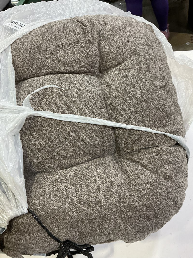 Condition photo showing As Is for Chair Cushions for Dining Chairs Set of 6, Tufted Textured and Non-Slip Kitchen Chair Cushions Pads with Ties, Seat Cushions for Kitchen Patio Office Chairs, Light Coffee