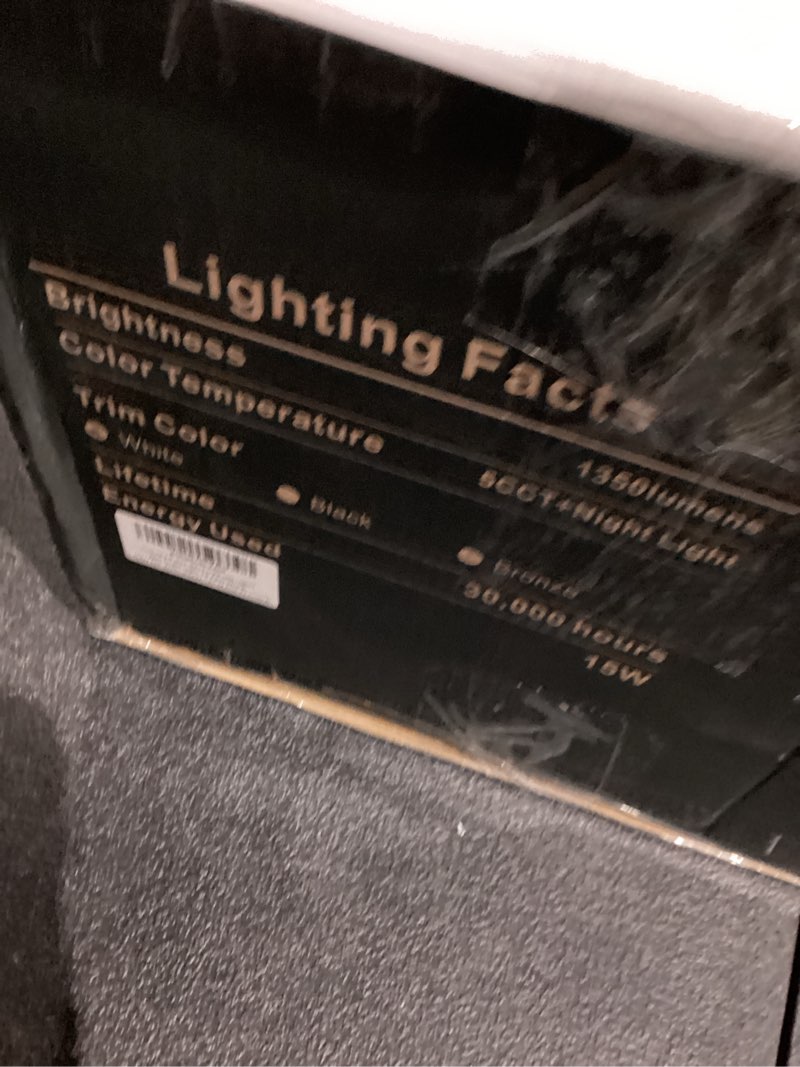 Condition photo showing As Is for Ceiling Light with Night Light, Dimmable Canless Wafer Down