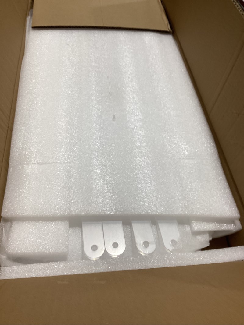 Condition photo showing Good Condition for acrylic folding tv tray table - 23" high acrylic table, foldable desks for small spaces, living room, bed room, tv dinner table with easy assembly, 1pcs transparent rectangle tray rectangular 18.6" l x 11.9" w x 23.6" h-1pcs