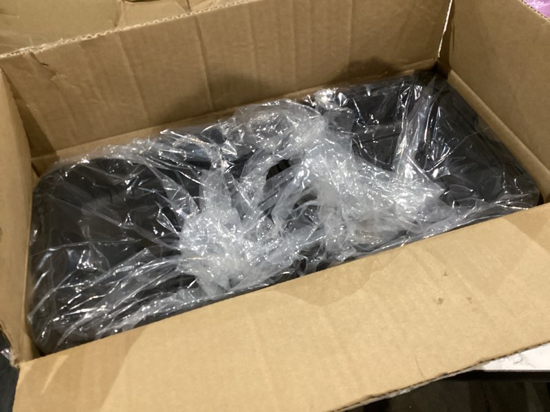 Condition photo showing New/Like New for 8X8 3-Compartment 50-Pack Plastic Clamshell Takeout Food Trays Heavy Duty Togo Disposable Box Carryout Meal Prep Packaging Catering Hinged Containers With Secure Snap Lid (Formerly FULING) JLX--PP883B-3C