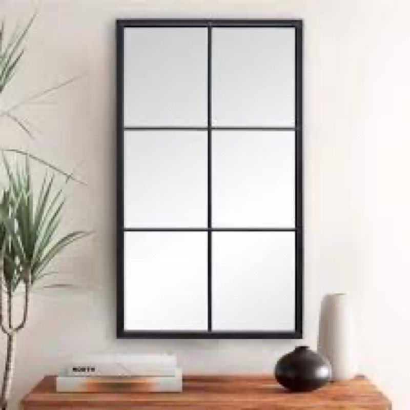 Rectangular Windowpane Wall Mirrors