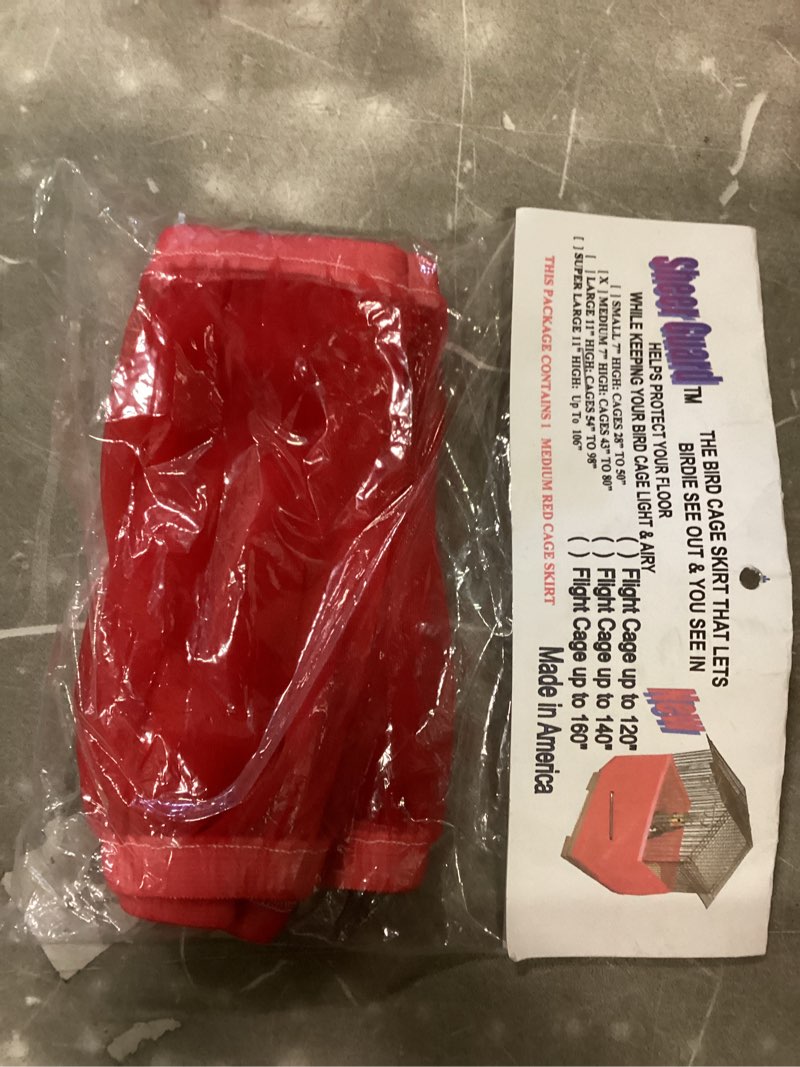 Condition photo showing Good Condition for Bird Cage Skirt-Made in USA - Medium Size (Red)
