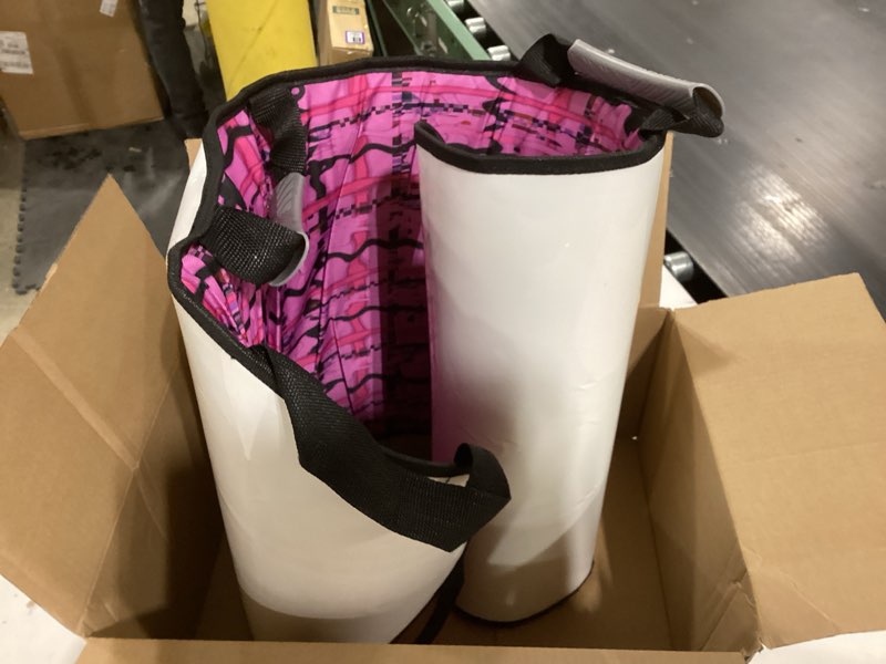Condition photo showing Good Condition for Foldable Snow Sled 45"×18", Fits 2 Children or 1 Adult, Portable and Lightweight, Strong and Durable, Sturdy Fabric Stitching, Handles with Steering, Snow Winter Fun (Pink)