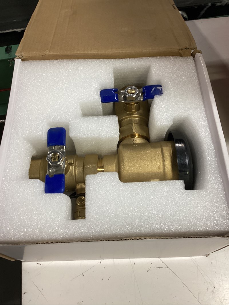 Condition photo showing Good Condition for upgraded 1" pressure vacuum breaker assembly, 400 psi max - thickened brass backflow preventer with pre-applied sealant (no teflon tape needed), backflow preventer valve for irrigation & plumbing 1 inch