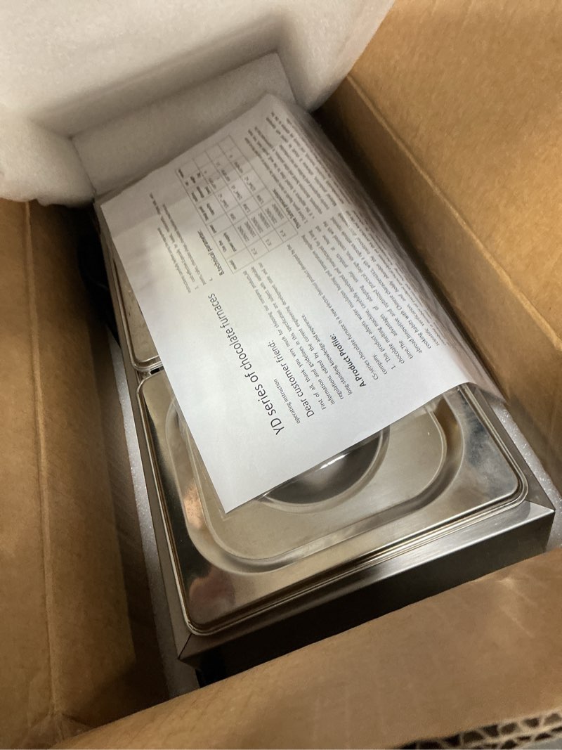 Condition photo showing Good Condition for 9 Lbs 2 Tanks Chocolate Tempering Machine Chocolate Melter, Chocolate Melting Pot with TEMP Control 86~185?, 1000W Stainless Steel Electric Commercial Chocolate Warmer and Melter