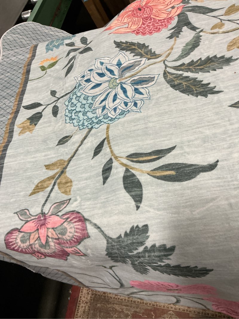 Condition photo showing Good Condition for HOMERRY Scalloped Snake Animal Floral Print Non Slip Area Rug 10' x 13' for Living Room Washable Indoor Carpet, Blue