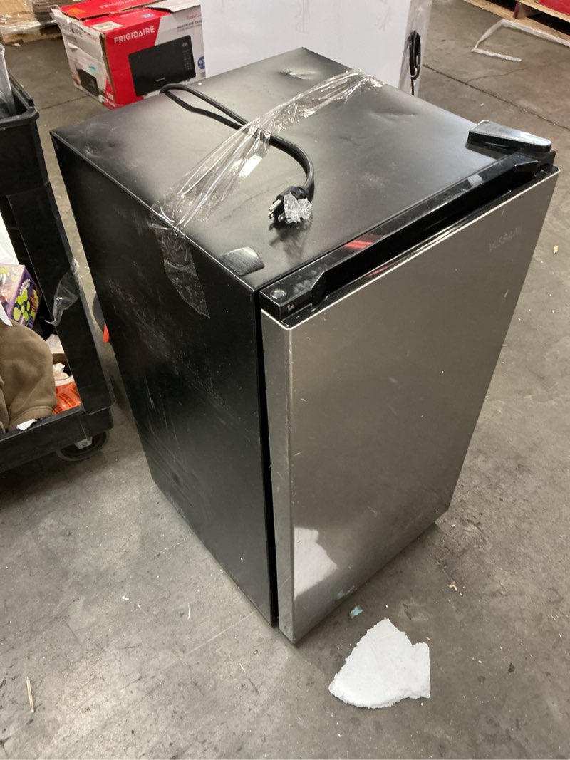 Condition photo showing As Is for Vissani 4.3 cu. ft. Mini Refrigerator in Stainless Steel,