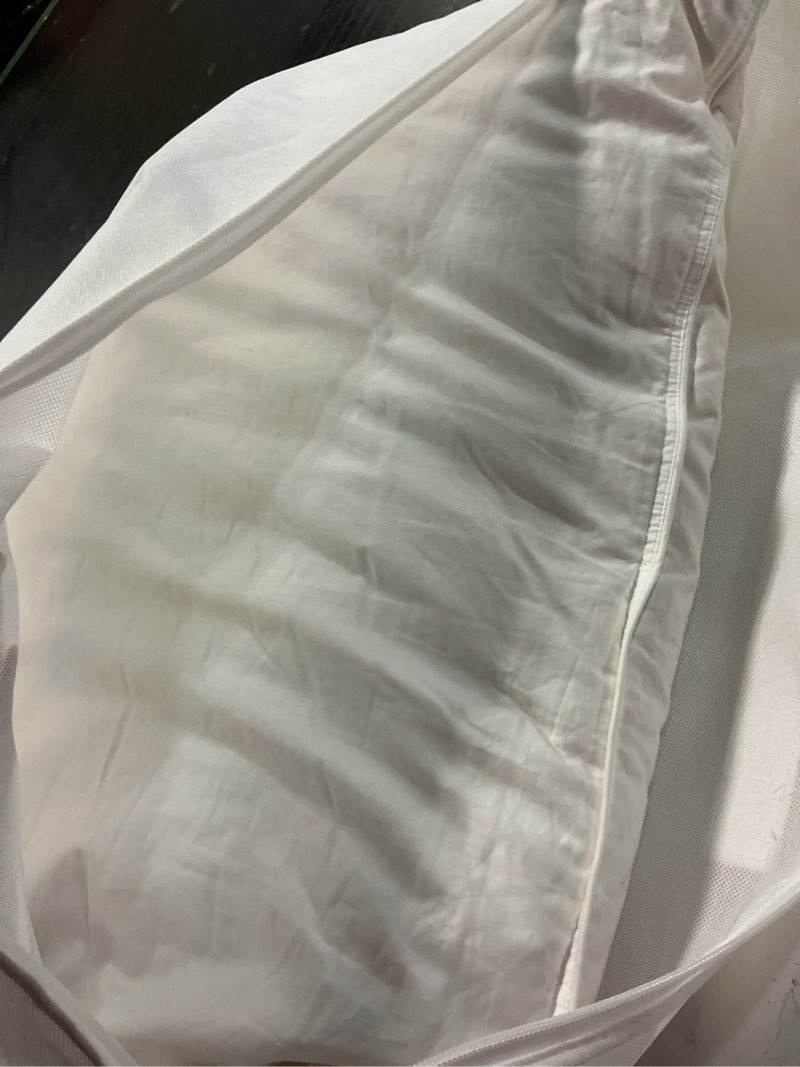 Condition photo showing As Is for premium down pillow, standard, medium
