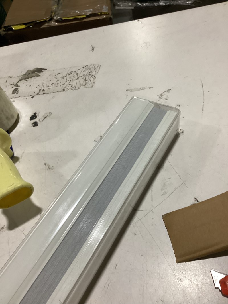 Condition photo showing As Is for changshade cordless cellular shades, blackout honeycomb shades for windows, pull down pleated blinds, easy to install for indoor windows and french doors,24" w x 50" h, white blackout white 24"w x 50"h