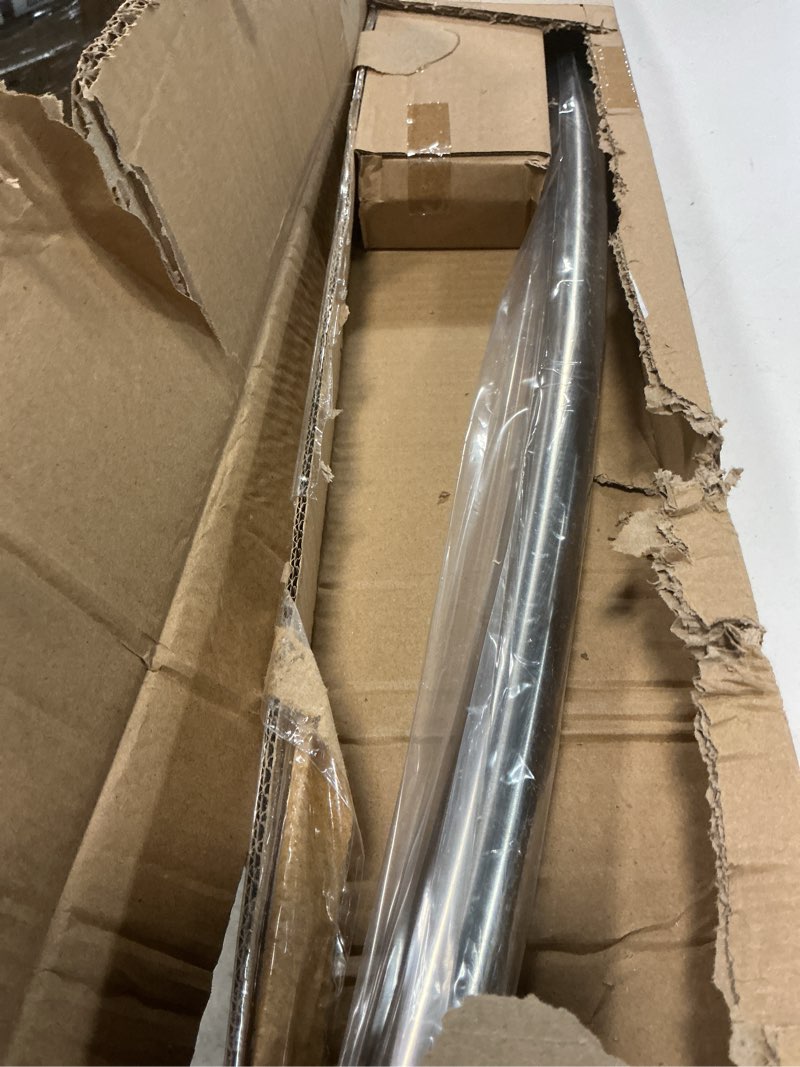 Condition photo showing Good Condition for Curved Shower Curtain Rod, 42-72 inches Extra Wide Shower Curtain Rod Adjustable, Rust Proof Curved Shower Rod for Bathroom, Premium Stainless Steel, Need to Drill Nickel Nickel 42-72 inches