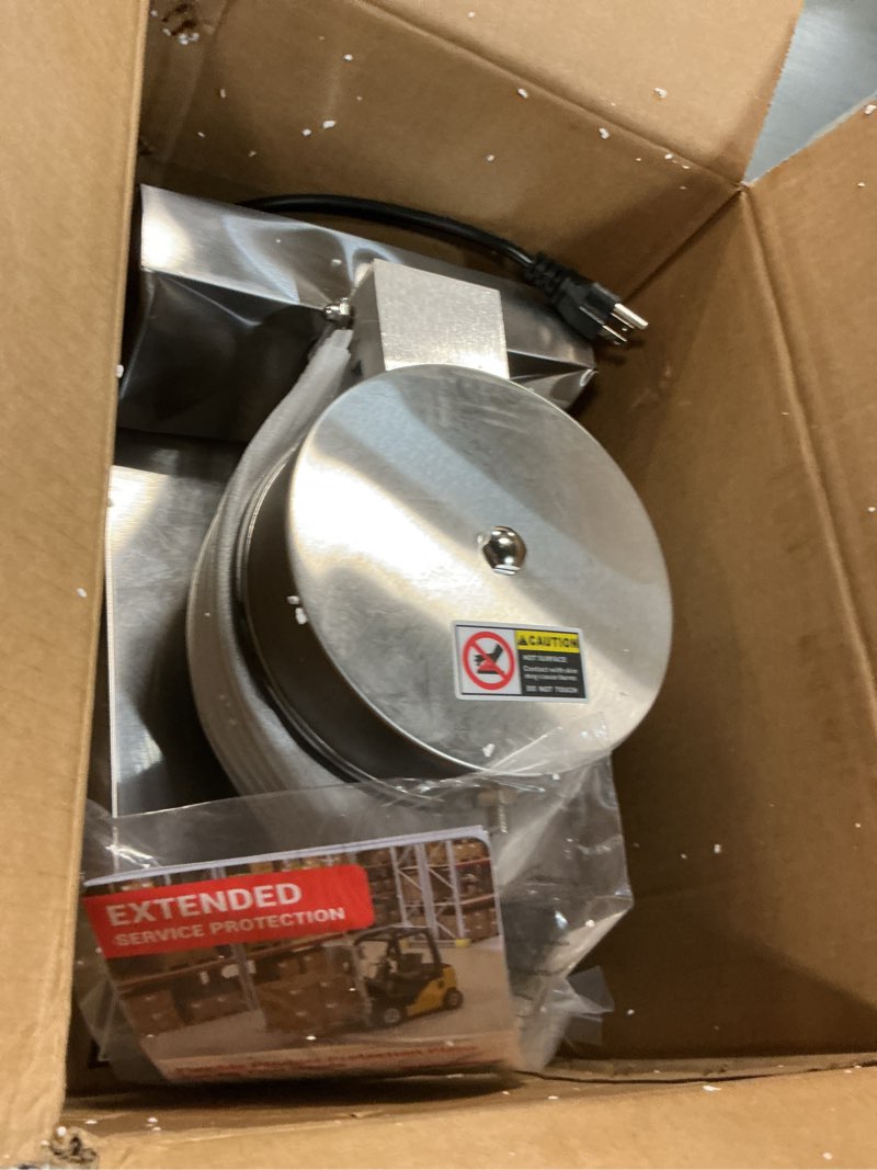 Condition photo showing As Is for CROSSON Commercial Waffle Maker,Professional Round Belgian Waffle Maker Rotating 180° Non-Stick Plate Machine with Temp and Time Control for Restaurant Bakeries Kitchen 120V/1300W