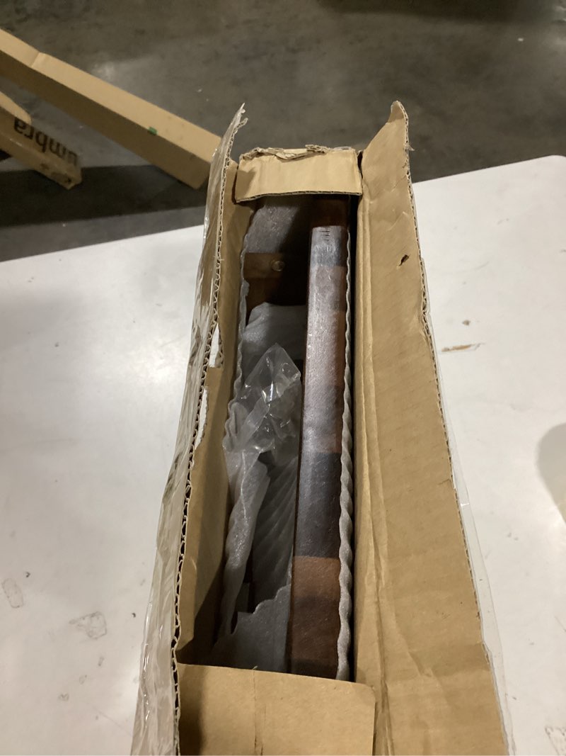 Condition photo showing As Is for Wooden Step Stool, 9in One Step Stool for Adults, Wooden Beside Step Platform with 550 Load Capacity, Heavy Duty/Portable/Nonslip/Durable Construction Safe Step Support for Bedroom/Home Kitchen Rich Walnut 9in Height