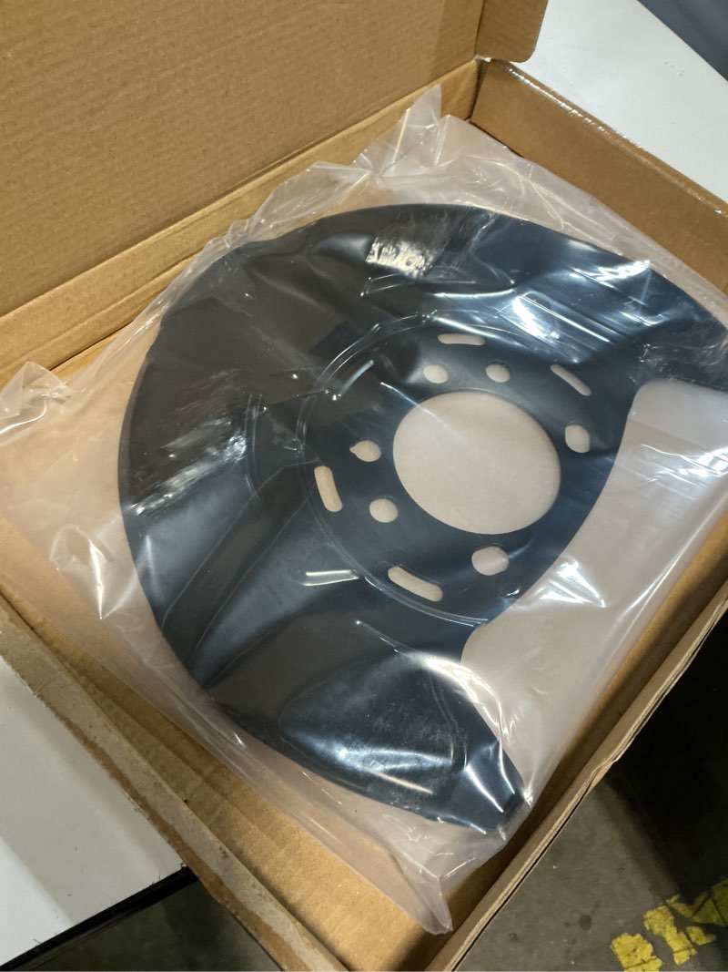 Condition photo showing New/Like New for front left and right side brake dust shield backing plate splash for subaru | for subaru forester 2008-2018, impreza 2008-2016, xv crosstrek 2013-2015, crosstrek 2016-2017
