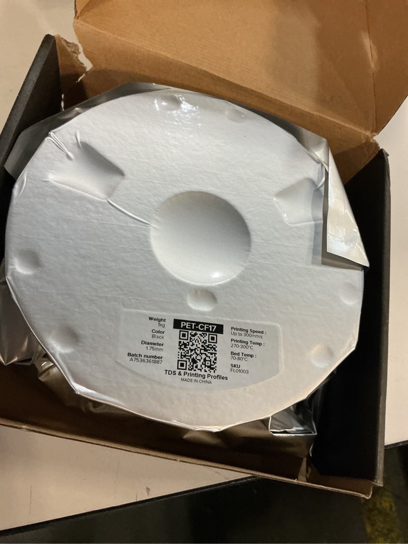 Condition photo showing New/Like New for polymaker fiberon pet-cf17 3d printing filament black 1.75mm 1kg, excellent stable stiffness - fiberon carbon fiber reinforced pet 3d printer filament, ideal for jigs and fixtures 111 - 1.75mm fiberon pet-cf17 black 1kg pet