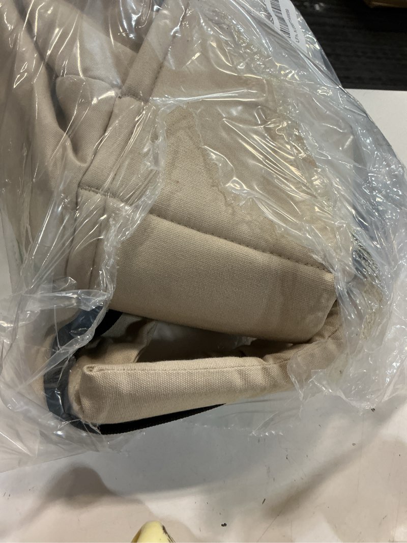 Condition photo showing Good Condition for momcozy baby carrier - ergonomic, cozy and lightweight carrier for 7-45lbs, effortless to put on, ideal for hands-free parenting, enhanced lumbar support, purehug for infant to toddler, khaki cotton-khaki