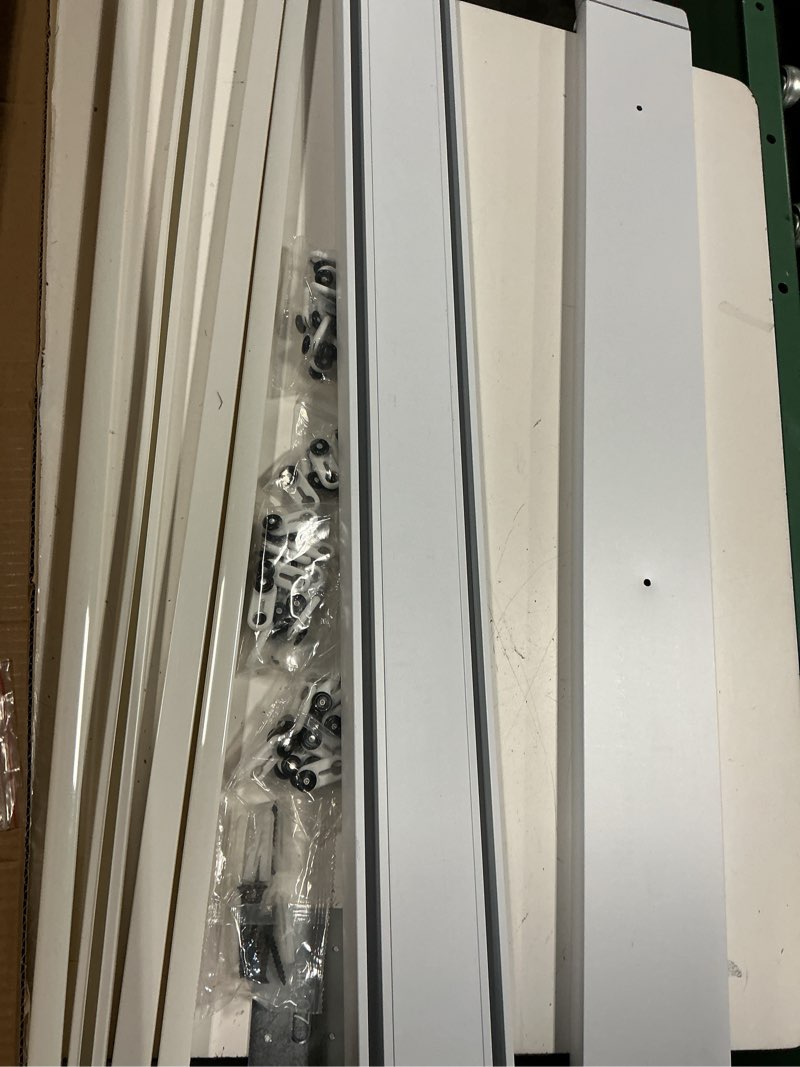 Condition photo showing As Is for curtain rail ceiling curtain box divider panel curtain rod covers or sliding rail, valance, valance, curtain track panel stopper