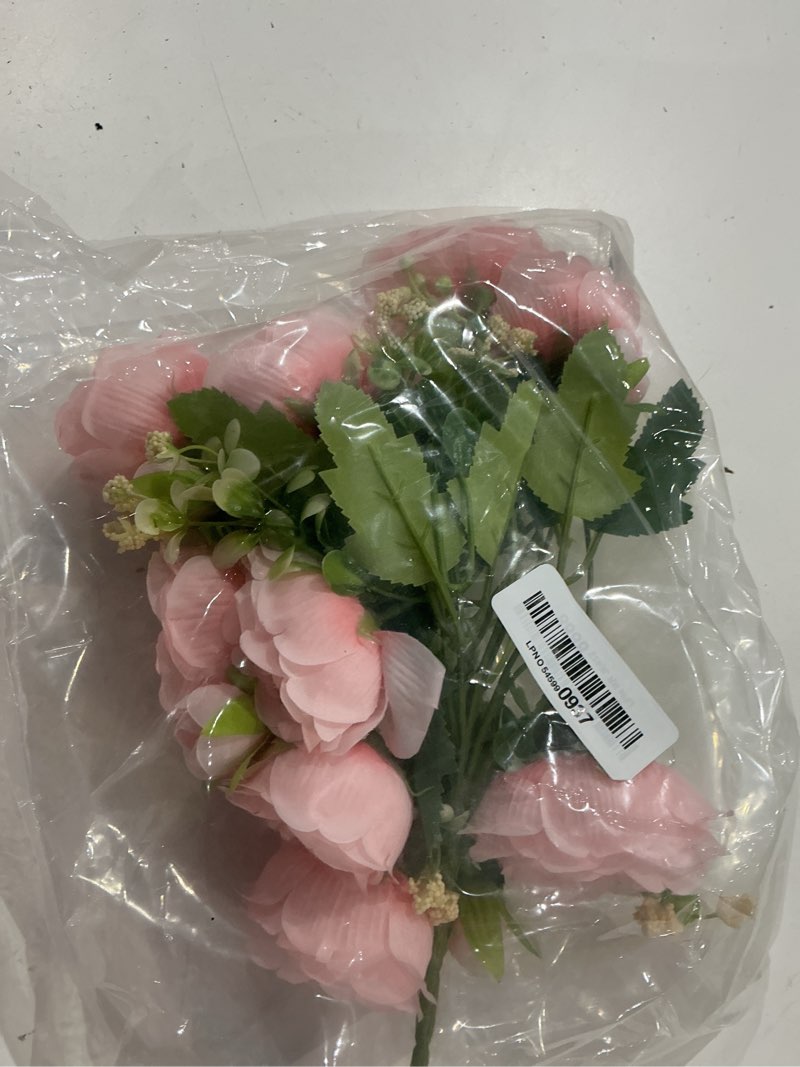 Condition photo showing Good Condition for artificial peonies silk flowers, pink faux peony bouquet 2 bundles florals arrangements for farmhouse home boho wedding table centerpiece, fake plastic flower bulk for vase decoration (light pink) light pink 2pcs