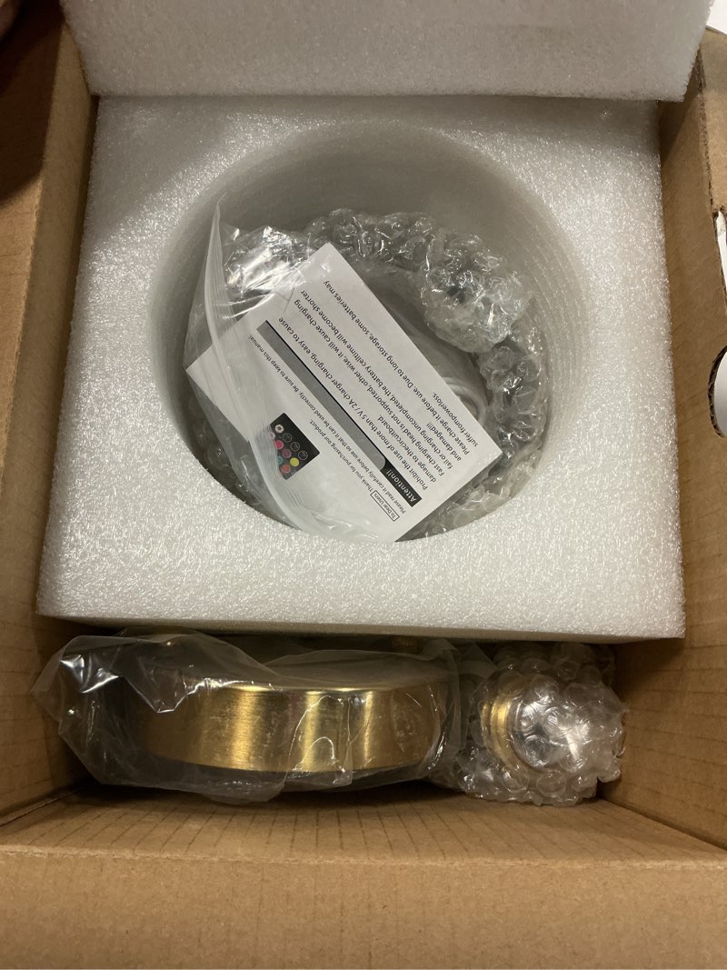 Condition photo showing Good Condition for vintage battery operated wall sconce with transparent tulip glass lampshade rechargeable battery powered wall light with remote control for bedside bedroom doorway clear 1pack-battery operated