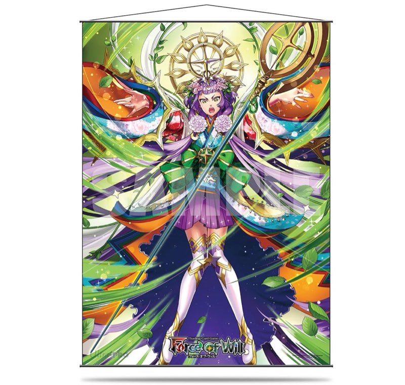 Ultra Pro - Official Force of Will Kaguya Wall Scroll - Add a Vibrant Pop of Color to Your Room, Office Space, Or Gaming Setup Featuring Kaguya from Force of Will