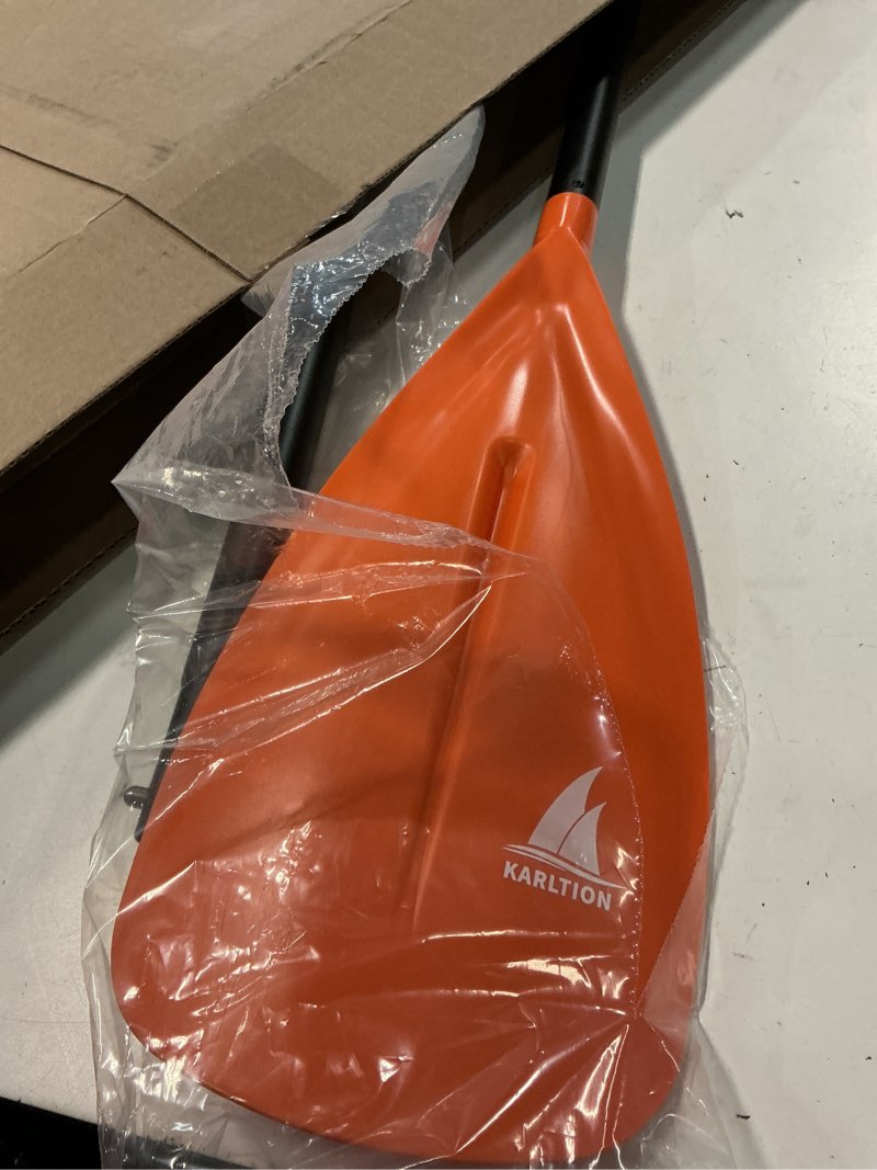 Condition photo showing Good Condition for SUP Paddle - 3-Piece Adjustable Aluminium SUP Paddle with Glass Fiber Blade for Surfing, Floating, Water Sports Orange